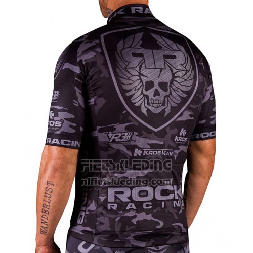 2016 Fietskleding Rock Racing Bruin en Grijs Korte Mouwen en Koersbroek